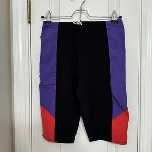 Body Force Bodywear Women’s Bike Shorts Large Vintage 80/90’s Orange Blue Black